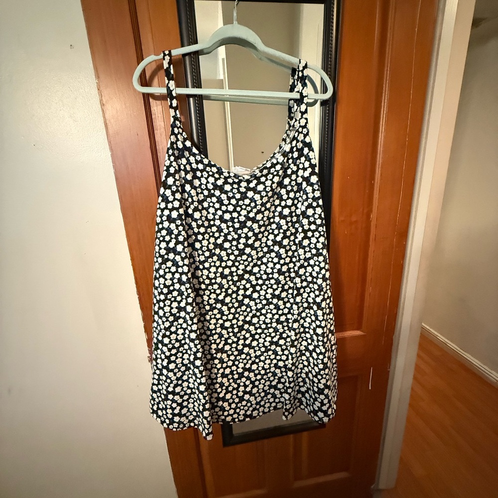 LuLaRoe Black Floral Spaghetti Strap romper dress